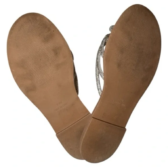 Aqua Silver Crystal Knot Slide Sandals - Picture 5 of 5